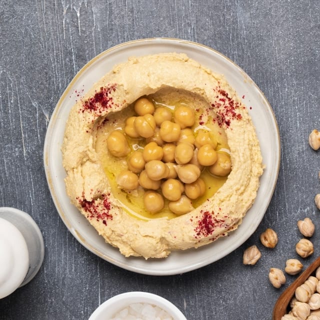 Hummus With Mushrooms Garbanzo Beans.